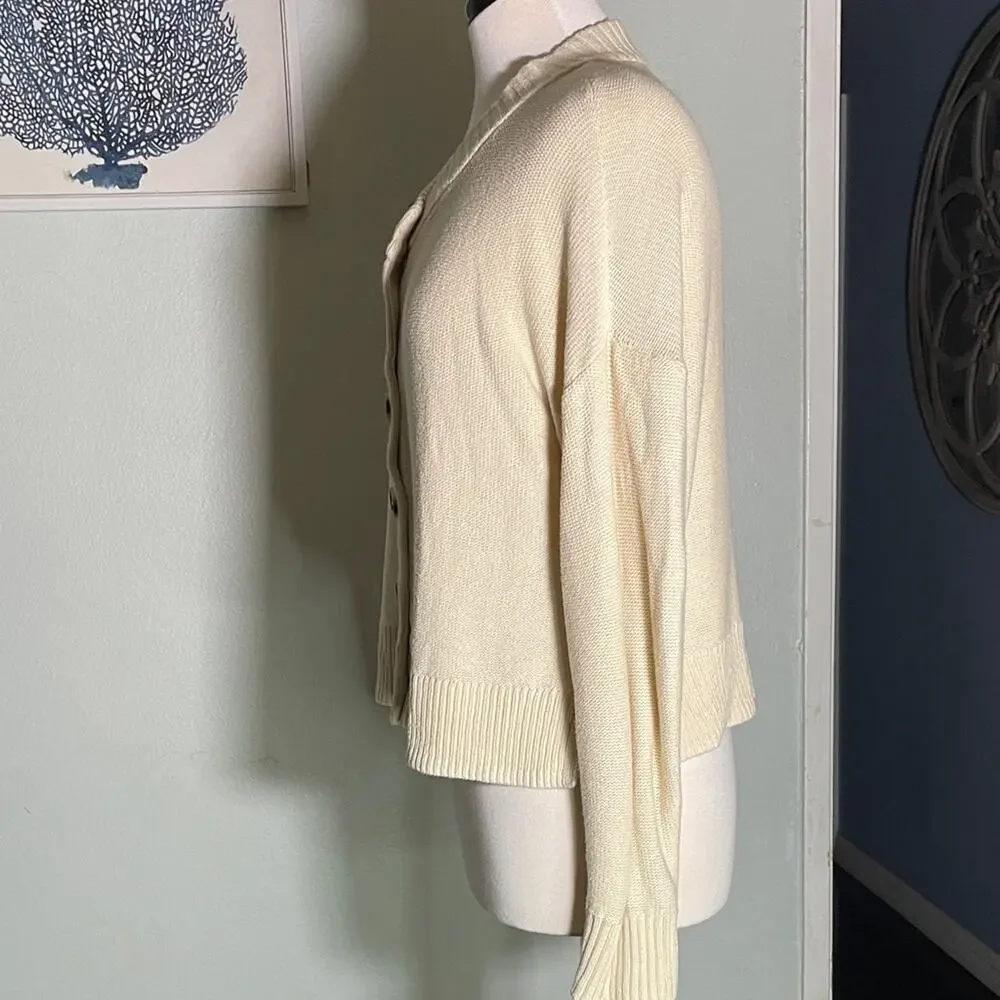 Madewell Cream Button-Up Cardigan